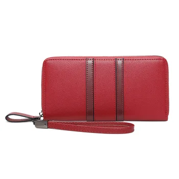 Нов дамски портфейл с винтажным дизайн, дълъг клатч с няколко отделения за карти, портмонета и за жени, дамска чанта-клатч